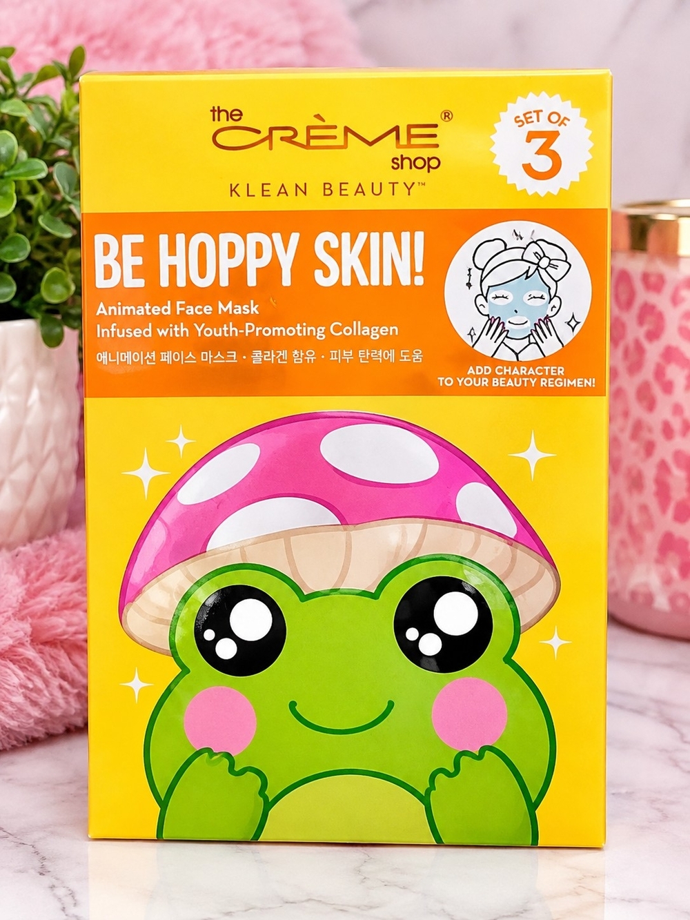 3 Piece - Crème Shop Be Happy Skin! Animated Face Mask